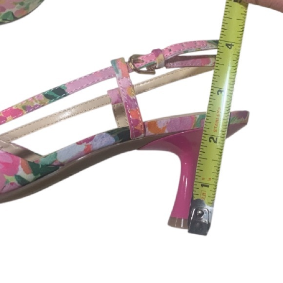Nine West Pink Floral Slingback Heels Pointed Toe Shoes Pumps Women's Size 7 New - Picture 9 of 9